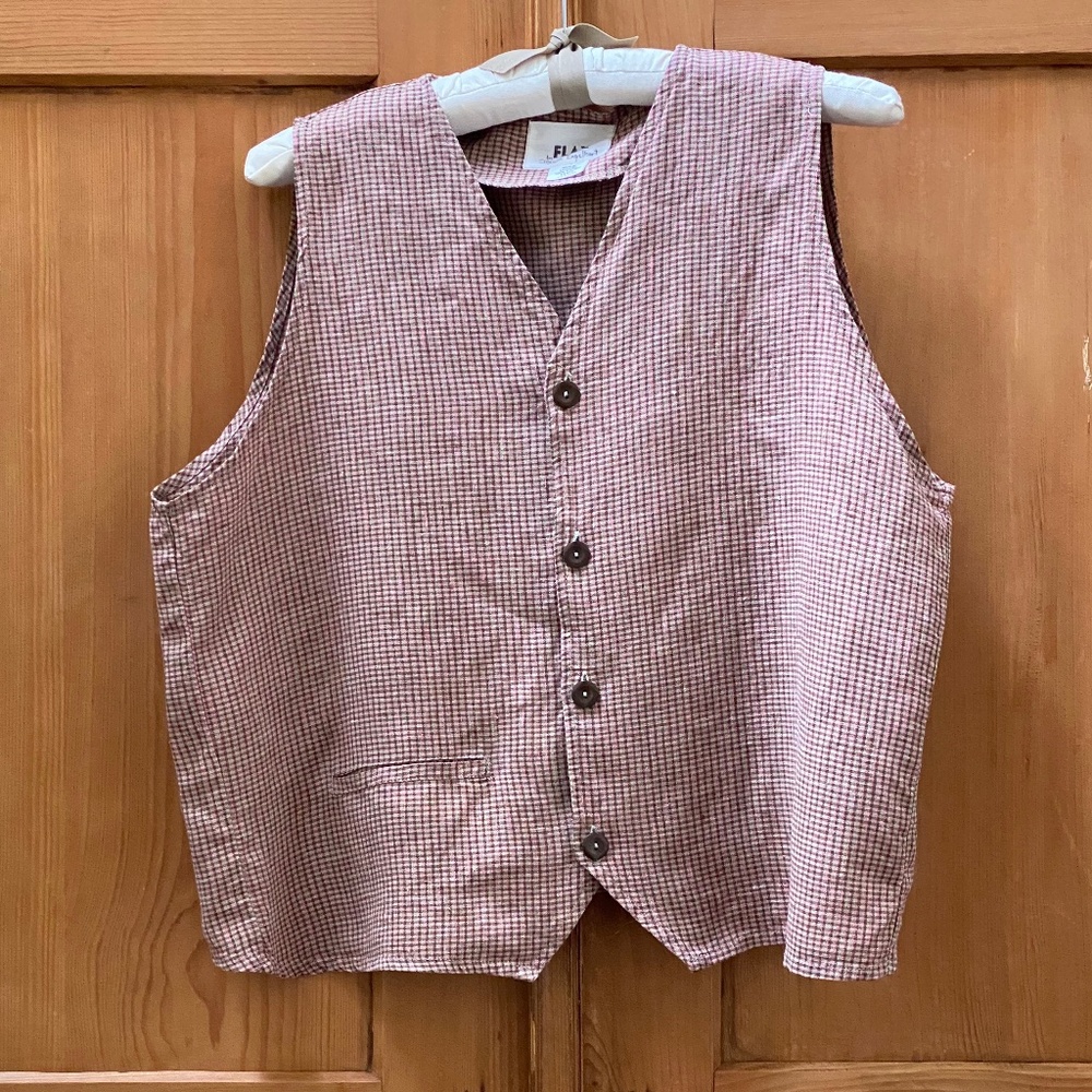 Linen Vest Flax by Jeanne Engelhart Sz L
